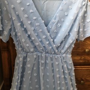Small Blue Knee Length Dress
